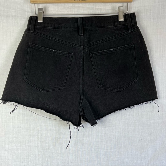 NWOT's Pistola Raw Hem Denim Short, size 26 short black cuff - Picture 7 of 12
